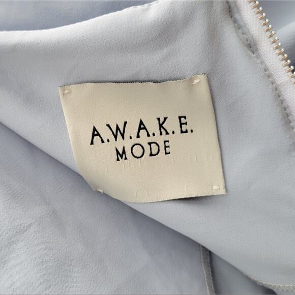 A.W.A.K.E. MODE Asymmetric Draped Midi Skirt Baby Blue 44 Spring Summer 2020 - Picture 8 of 13